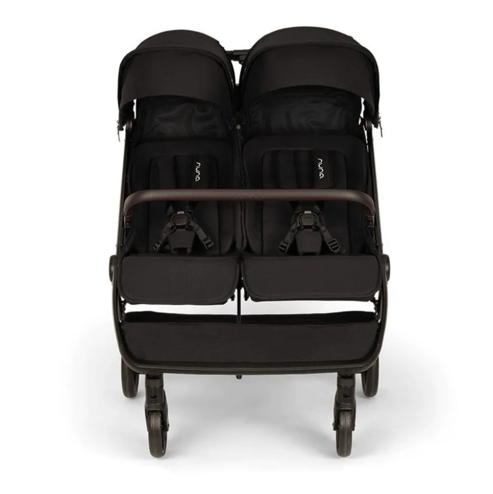 Poussette double trvl dubl caviar