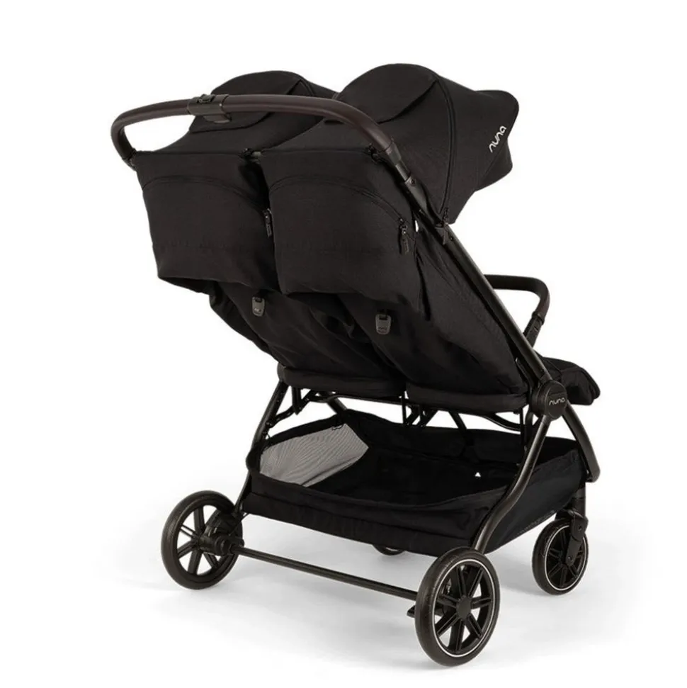 Poussette double trvl dubl caviar