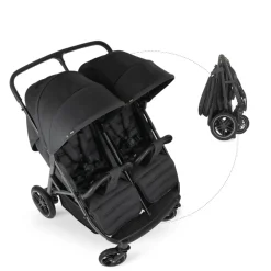 Poussette double uptown duo melange black