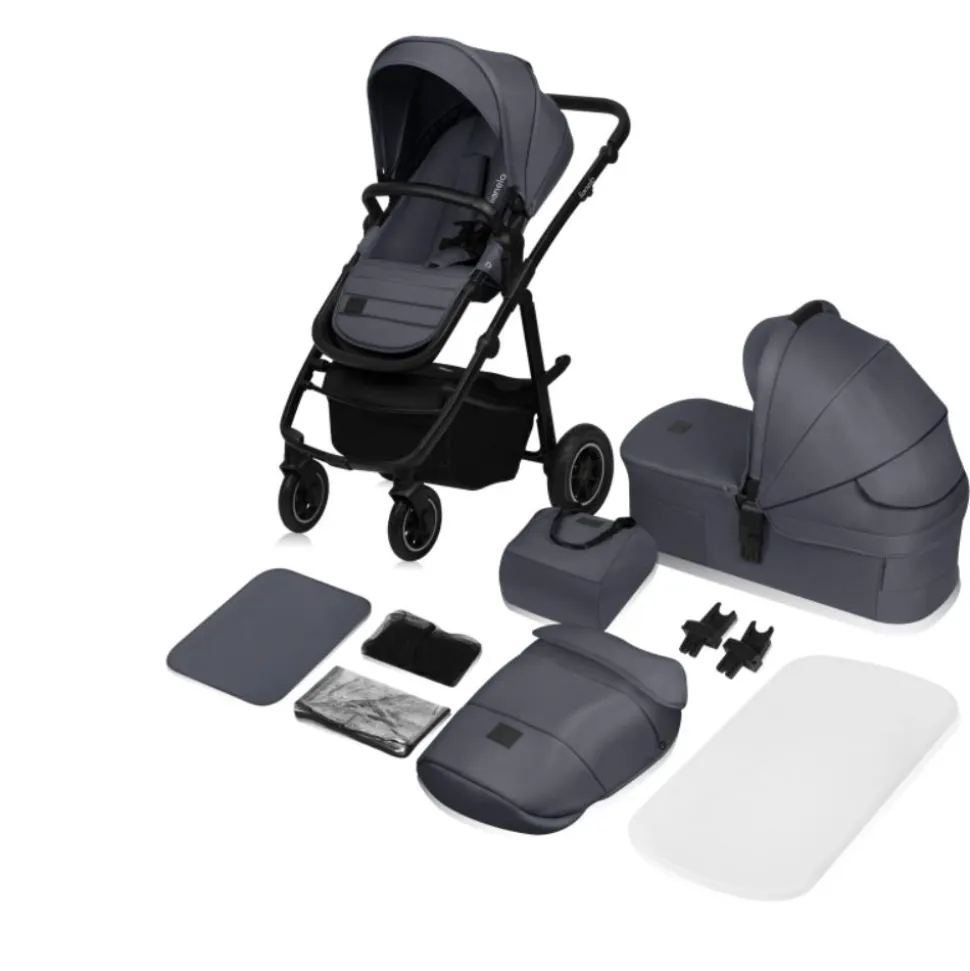 Poussette duo amber + nacelle grey graphite