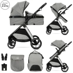Poussette duo aspen nacelle + assise gris