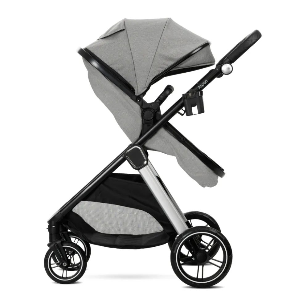 Poussette duo aspen nacelle + assise gris