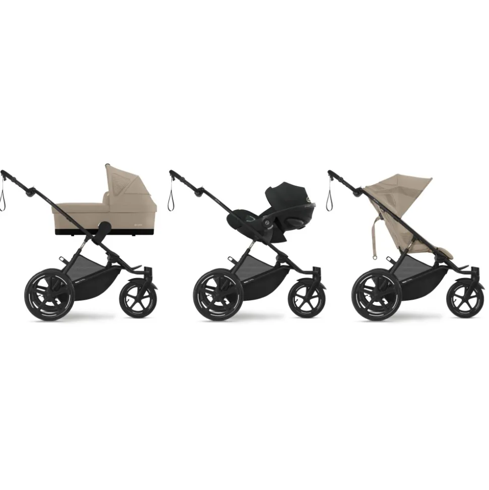 Poussette duo avi spin almond beige + nacelle cot s
