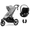 Poussette duo avi spin fog grey + siège auto cloud t i-size