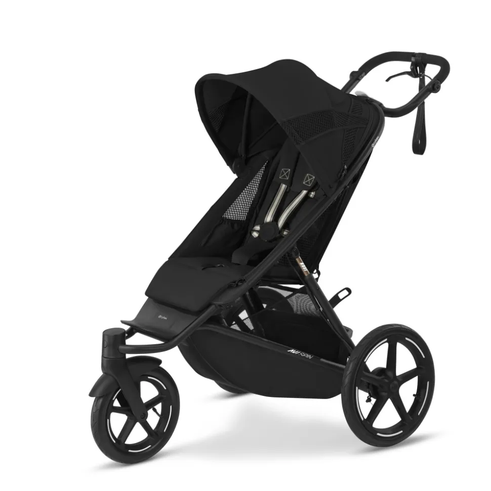 Poussette duo avi spin moon black + siège auto aton b2 i-size