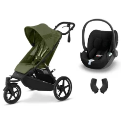 Poussette duo avi spin moss green + siège auto cloud t i-size