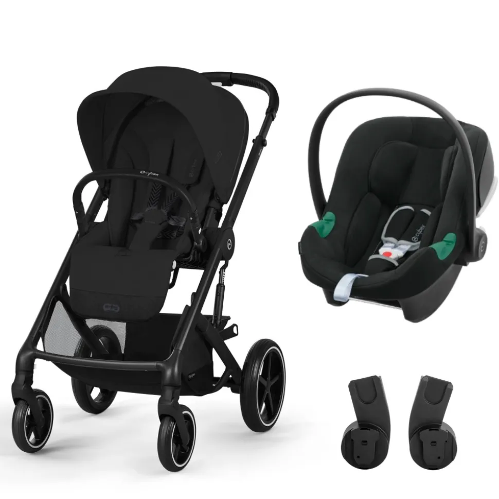 Poussette duo balios s lux 3 moon black + siège auto aton b2 i-size