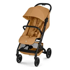 Poussette duo beezy 4 compacte cinnamon yellow avec siège auto aton b2 i-size