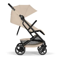 Poussette duo beezy 4 compacte almond beige avec siège auto aton b2 i-size