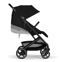 Poussette duo beezy 4 compacte magic black avec siège auto cloud t i-size tissu plus