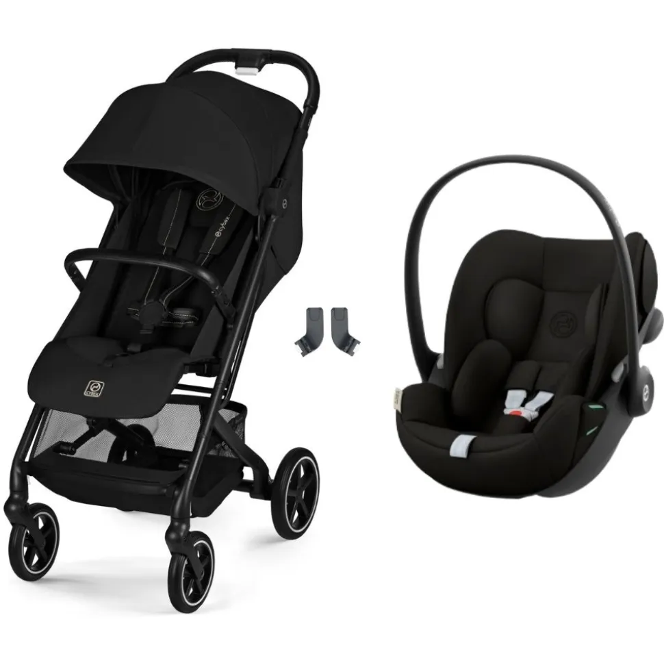 Poussette duo beezy 4 compacte magic black avec siège auto cloud g i-size