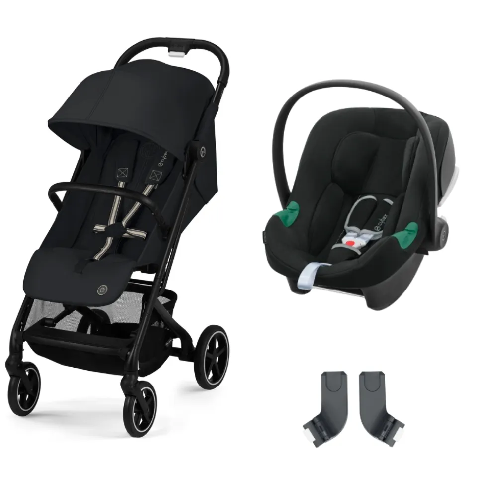 Poussette duo beezy 3 magic black + aton b2 i-size