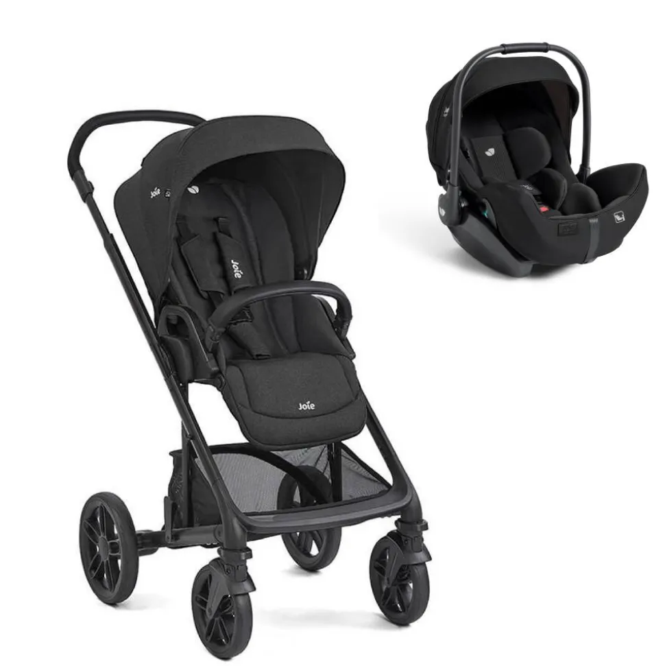 Poussette duo chrome 2 raven + siège auto i-level pro eclipse noir
