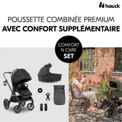 Poussette duo comfort n care set black
