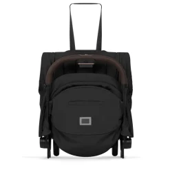 Poussette duo compacte coya 2 avec nacelle pliable châssis rosegold sepia black