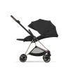 Poussette duo compacte mios 4 avec nacelle pliable châssis rosegold sepia black