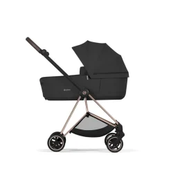 Poussette duo compacte mios 4 avec nacelle pliable châssis rosegold sepia black