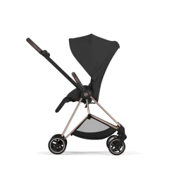 Poussette duo compacte mios 4 avec nacelle pliable châssis rosegold sepia black