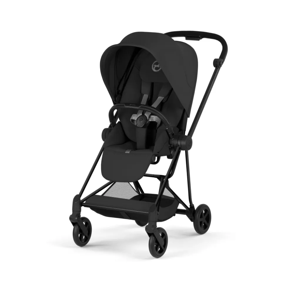 Poussette duo compacte mios 4 avec nacelle pliable châssis matt black sepia black