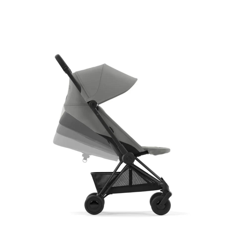 Poussette duo coya mirage grey châssis matt black + cloud t i-size