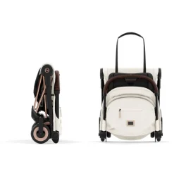Poussette duo coya off white châssis rosegold + cloud t i-size