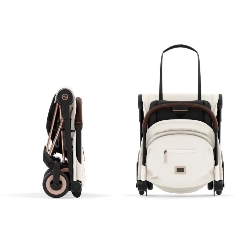 Poussette duo coya off white châssis rosegold + cloud t i-size