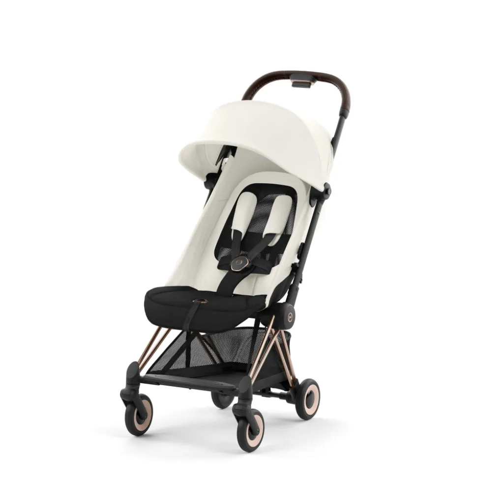 Poussette duo coya off white châssis rosegold + cloud t i-size