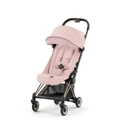 Poussette duo coya peach pink châssis rosegold + cloud t i-size