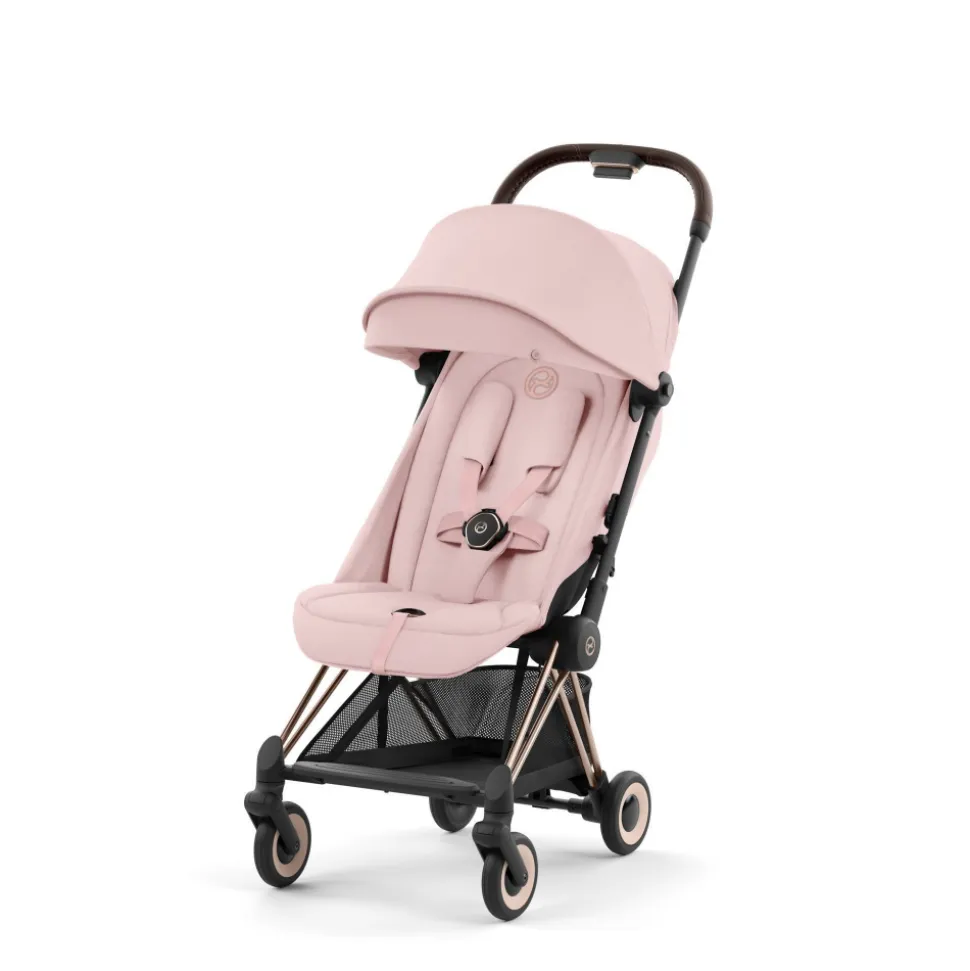 Poussette duo coya peach pink châssis rosegold + cloud t i-size