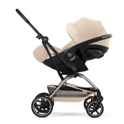 Poussette duo eezy s twist+ 2 pivotante almond beige avec siège auto cloud t i-size