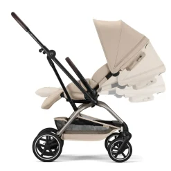 Poussette duo eezy s twist+ 2 pivotante almond beige avec nacelle cot s