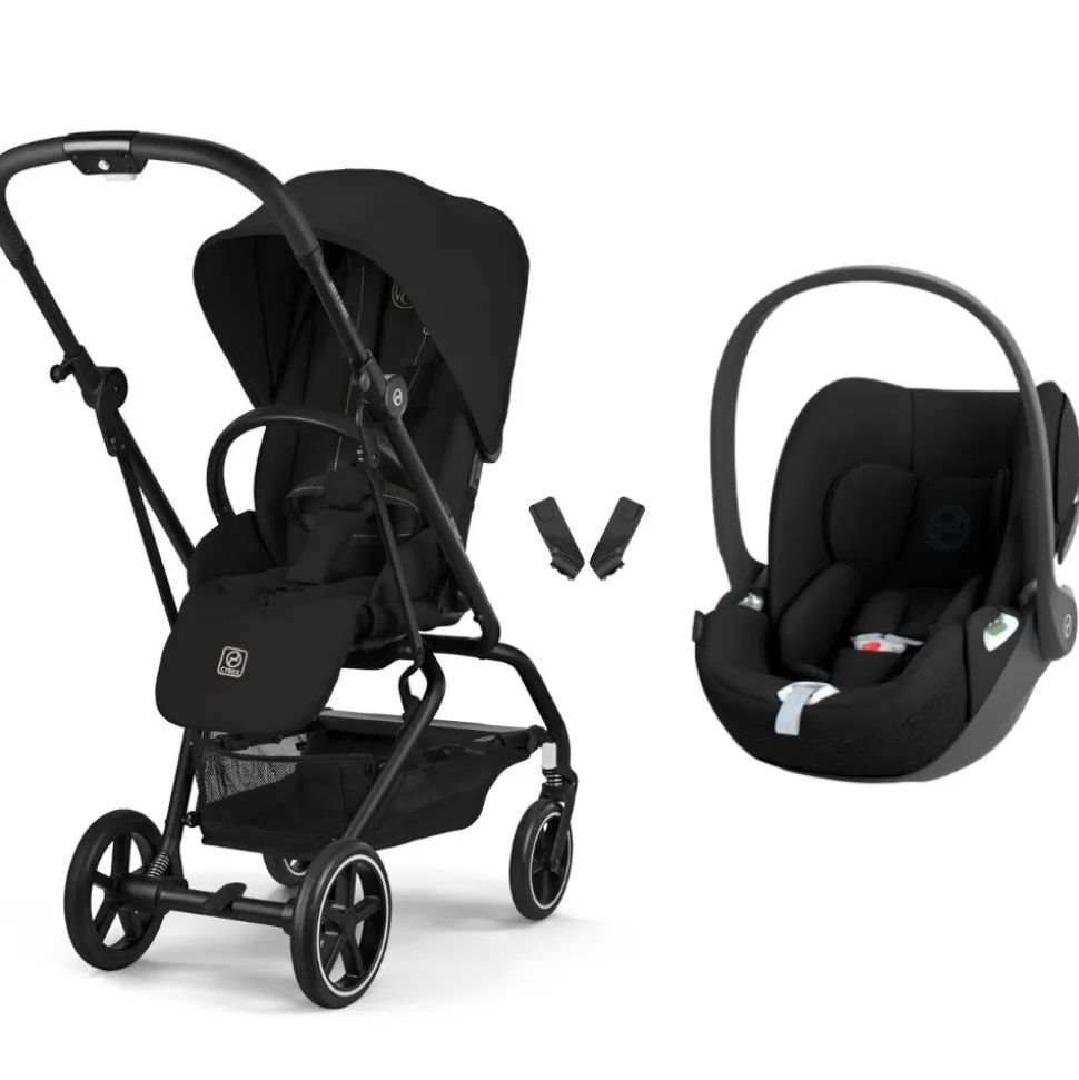 Poussette duo eezy s twist+ 2 pivotante magic black avec siège auto cloud t i-size