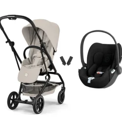 Poussette duo eezy s twist+ 2 pivotante dune grey avec siège auto cloud t i-size