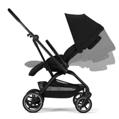 Poussette duo eezy s twist+ 2 pivotante magic black avec siège auto cloud t i-size tissu plus
