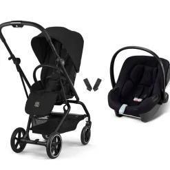 Poussette duo eezy s twist+ 2 pivotante magic black avec siège auto aton b2 i-size
