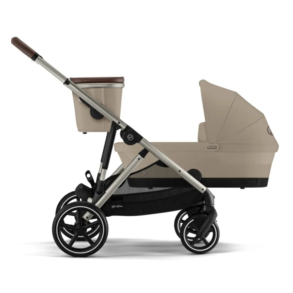 Poussette duo e-gazelle s almond beige + nacelle s