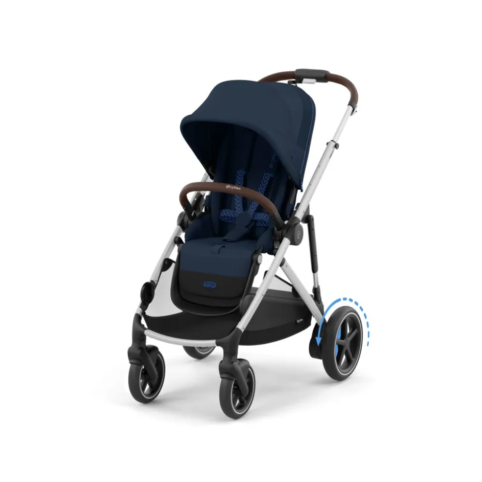 Poussette duo e-gazelle s ocean blue + siège auto aton b2 i-size