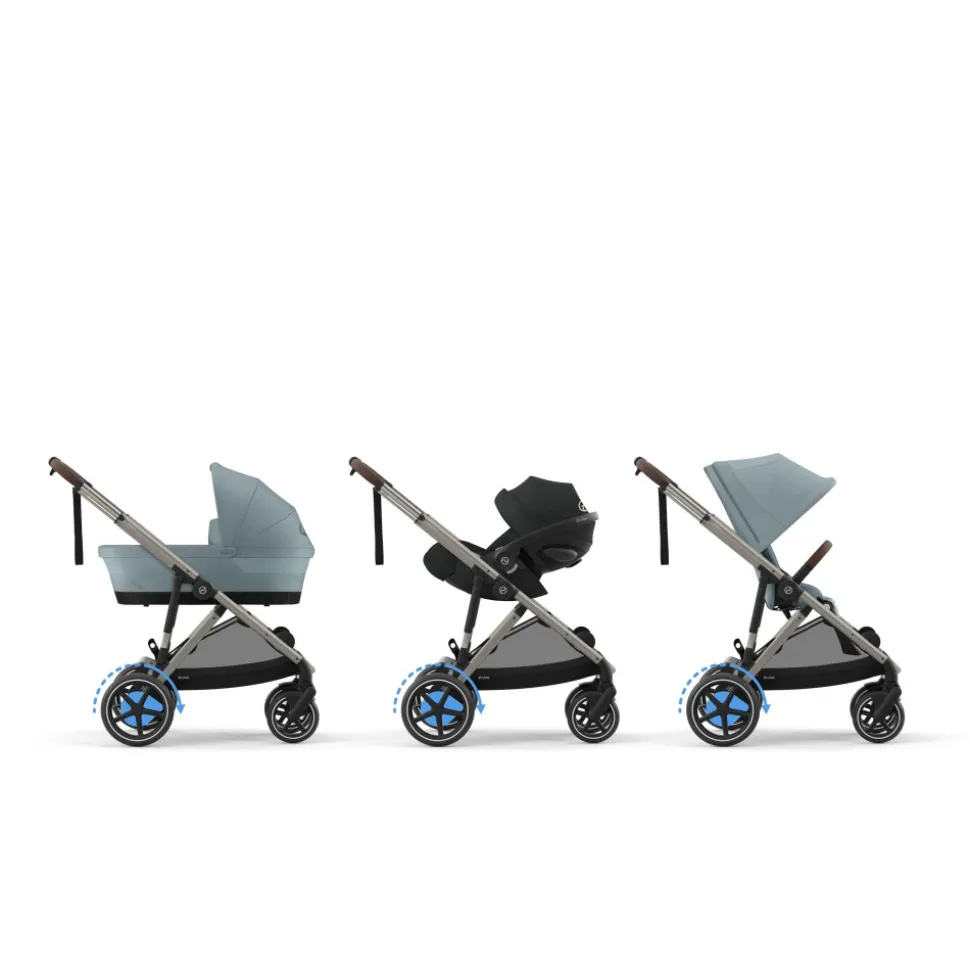 Poussette duo e-gazelle s stormy blue + nacelle s