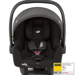 Poussette duo evalite double capri bleu + siège auto i-snug 2 shale noir