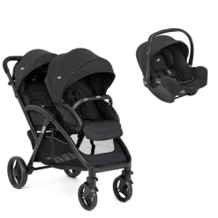 Poussette duo evalite double shale + siège auto i-snug 2 raven