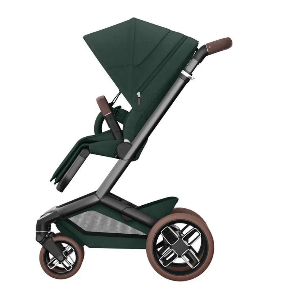 Poussette duo fame + nacelle twillic green