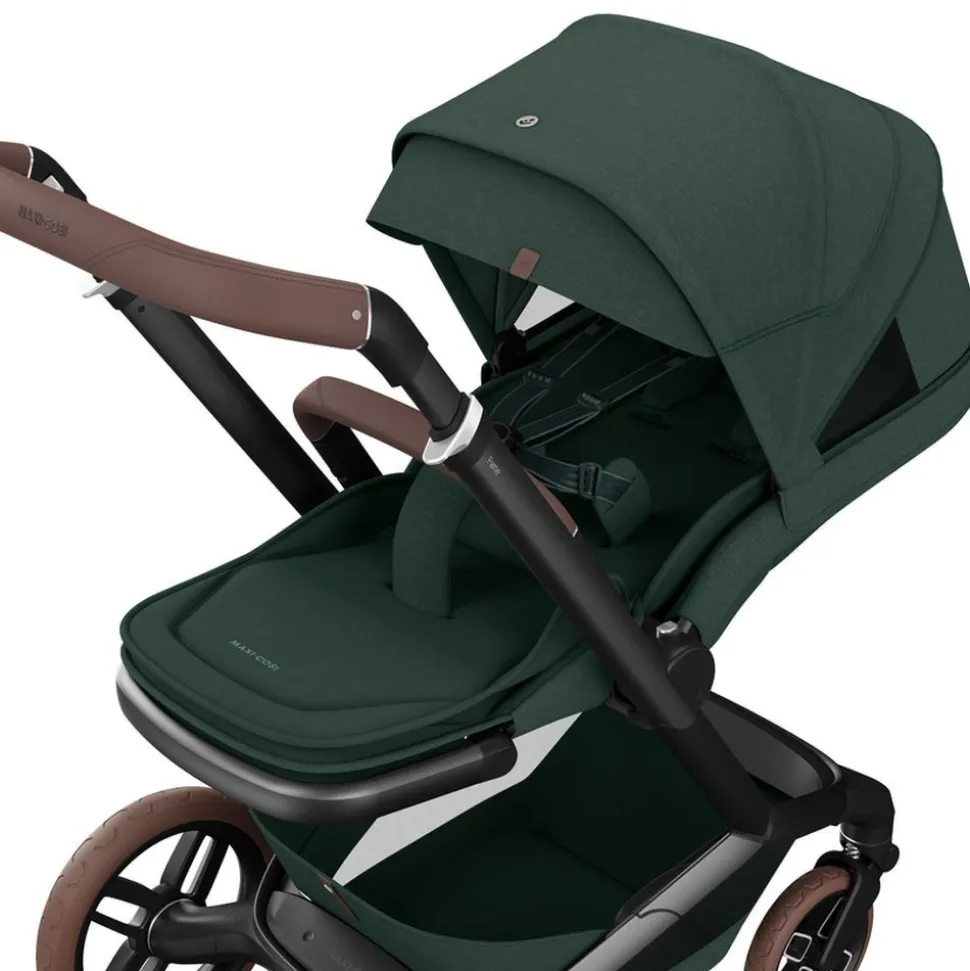 Poussette duo fame + nacelle twillic green