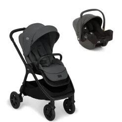 Poussette duo finiti signature ebony gris + siège auto i-snug 2 shale noir