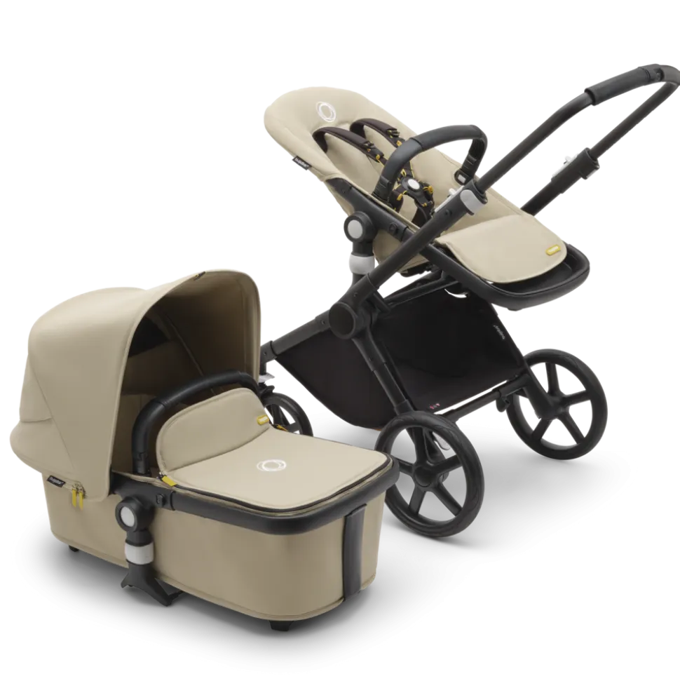Poussette duo fox cub complète noir / beige desert