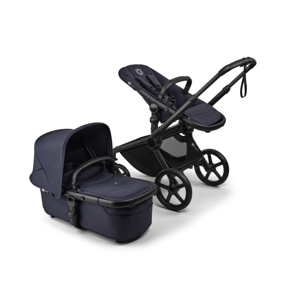 Poussette duo fox 5 tout terrain complète noir / pur indigo