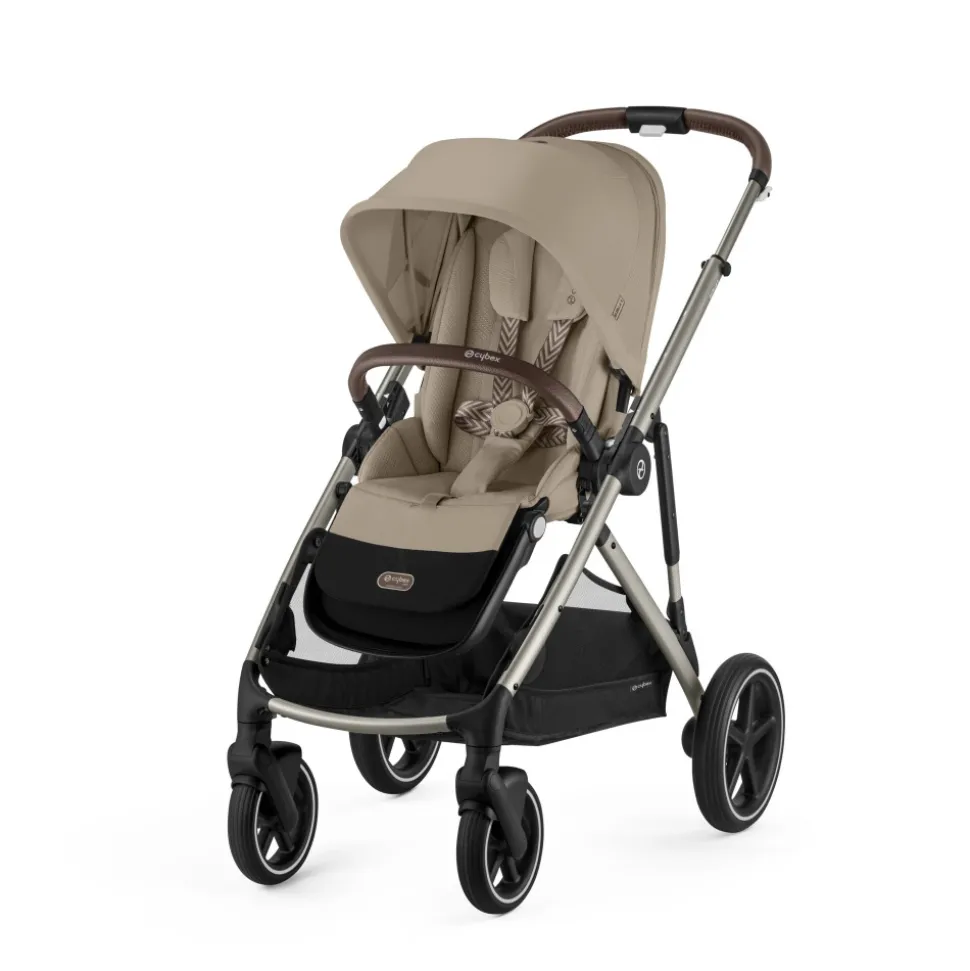 Poussette duo gazelle s almond beige châssis taupe + nacelle