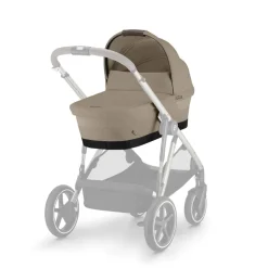 Poussette duo gazelle s almond beige châssis taupe + nacelle