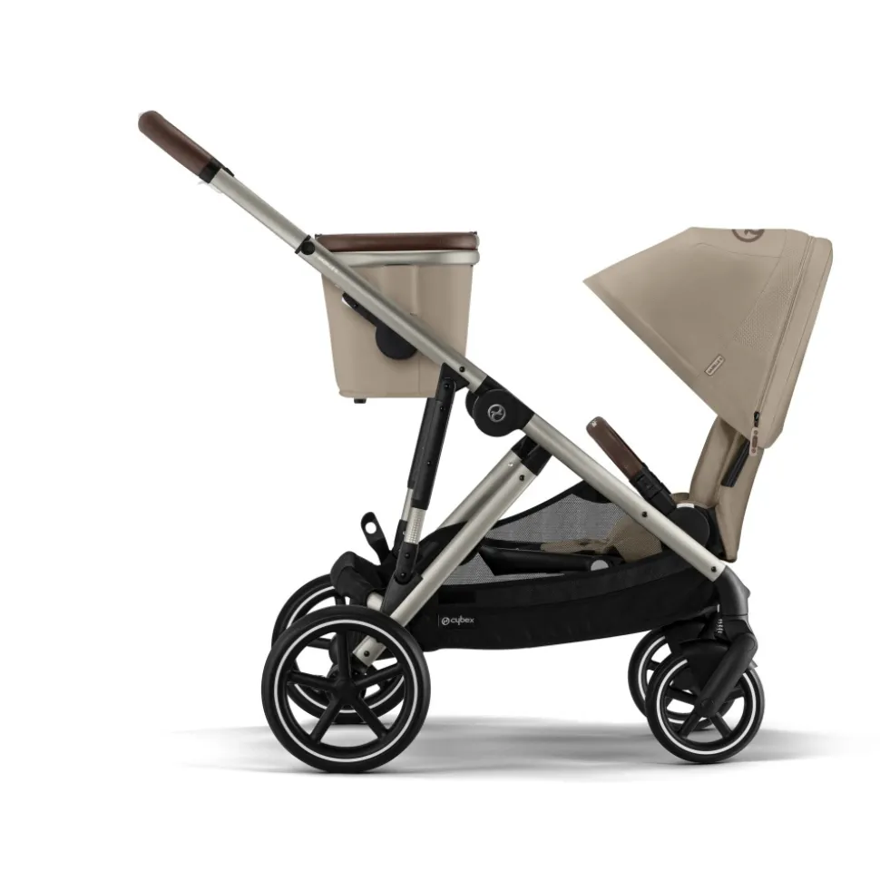 Poussette duo gazelle s almond beige + siège auto aton b2 i-size