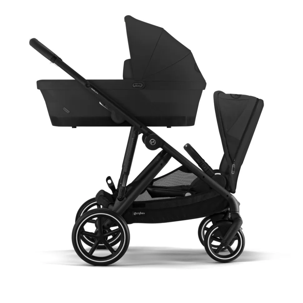 Poussette duo gazelle s moon black châssis noir + nacelle