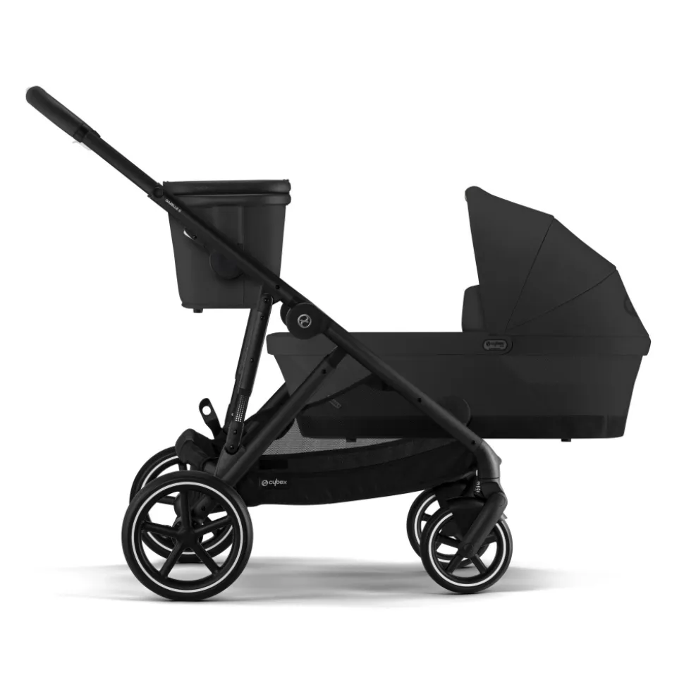 Poussette duo gazelle s moon black châssis noir + nacelle